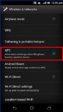 NFC Turn ON OFF