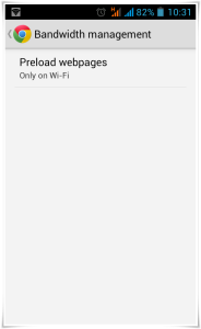 Google Chrome Bandwidth Management