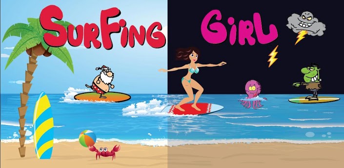 surfing girl