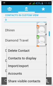Import Export Contacts
