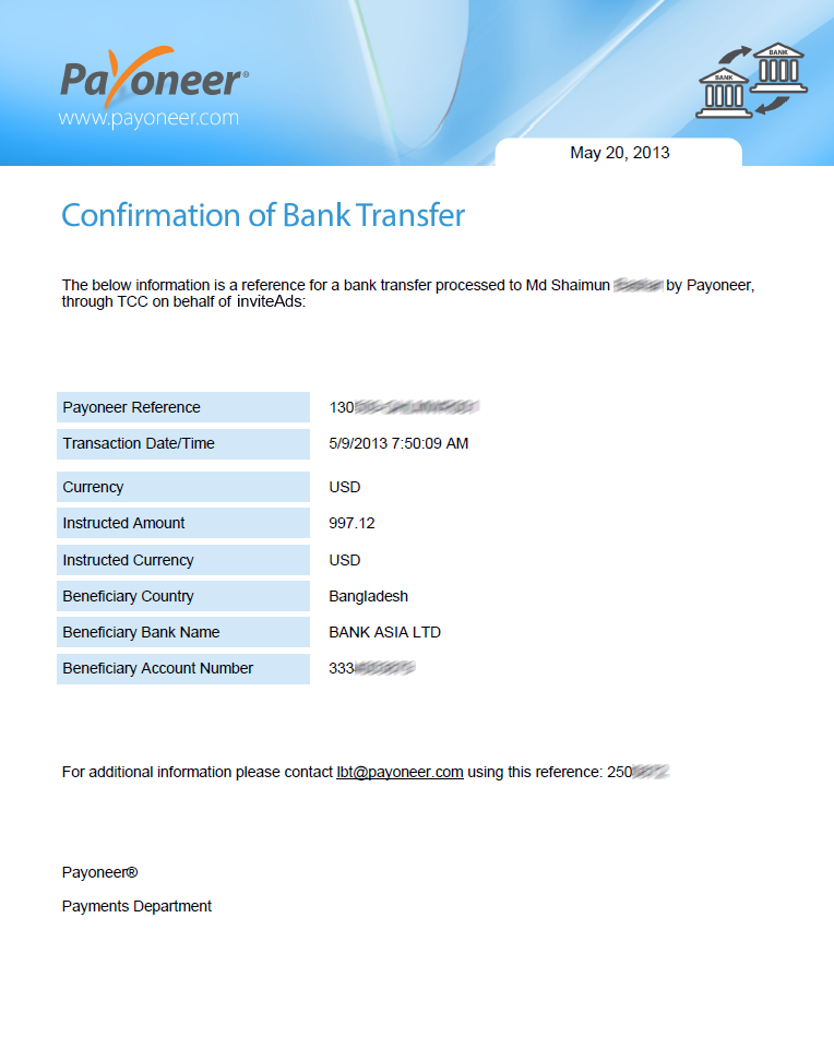 InviteAds Payment Proof