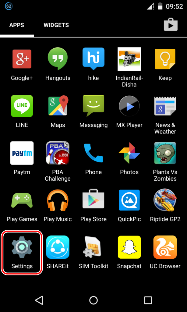 Android Lollipop Factory Reset