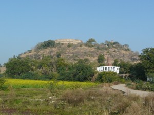Chausath Yogini Temple from Village