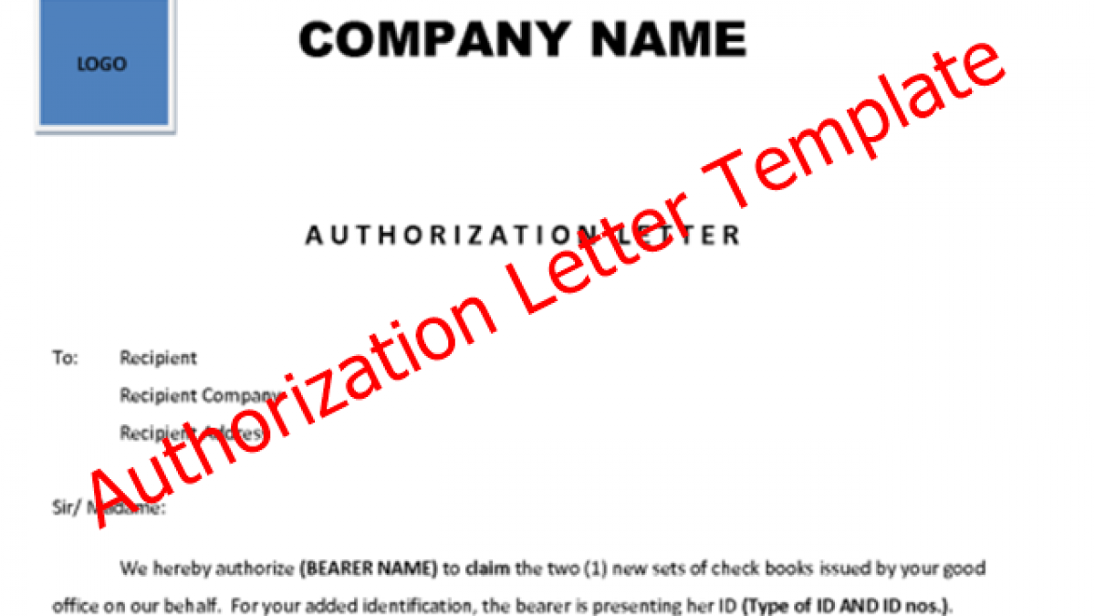8 Best Authorization Letter Template Formats And Samples